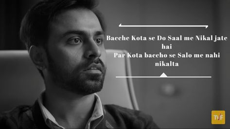 Jeetu Bhaiya Quotes, Bhaiya Quotes, Jeetu Bhaiya, Famous Movie Dialogues, Homesick Quotes, Kota Factory, Viral Fever, Famous Motivational Quotes, Best Movie Lines