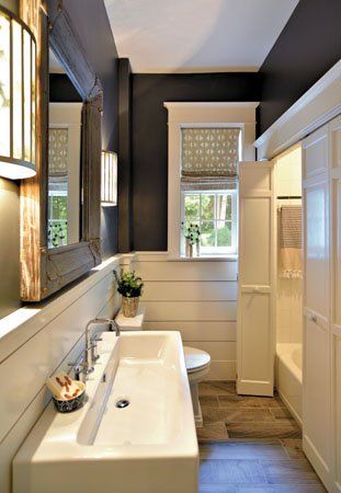 Master Bathtub Decor, Hidden Shower, Attic Bathroom Ideas, Powder Room Remodel, Bathroom Improvements, Bathtub Decor, Attic Bathroom, Room Photo, Powder Room Design