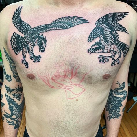 Osprey Tattoo, C Tattoo, Bed Stuy, Traditional Tattoo Design, R Tattoo, Black Ink Tattoos, All Tattoos, Flash Tattoo, Traditional Tattoo