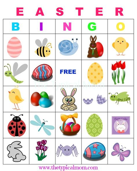 Free EASTER BINGO printable. Easter Bingo Cards, Easter Bingo, Free Bingo Cards, Bingo Cards Printable, Easter Games, Easter Printables Free, Bingo Printable, Senior Gifts, Easter Projects