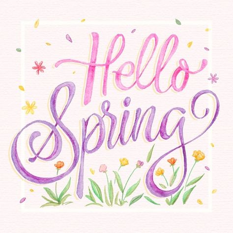 Hello Spring Images, Happy Spring Images, Dry Erase Board Drawings, Spring Calligraphy, Spring Drawings, Spring Doodles, Neat Gift Ideas, Spring Drawing, Spring Writing