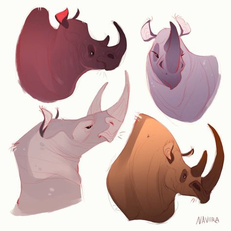 Character Design Animals, Animal Character Design, Animation Art Sketches, Chara Design, Animal Character, Animal Reference, Animal Illustrations, Animal References, Rhinos