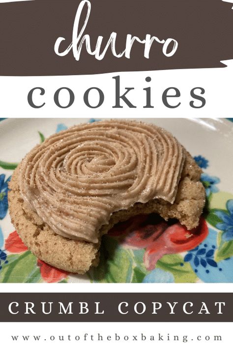 Crumble Churro Cookie Copycat Recipe from Out of the Box Baking Crumbl Pancake Cookies, Copycat Crumbl Cookie Recipe, Cookies Crumbl Copycat, Churros Cookies, Cookies Crumbl, Churro Cookies, Crumbl Copycat, Crumble Cookie Recipe, Can We Just Talk