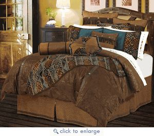 Thinking of this.... $390.00 Western Comforters, Country Bedding Sets, Western Comforter Sets, Southwestern Bedding, Western Bedding Sets, Rustic Bedding Sets, Western Bedding, Country Bedding, Western Bedroom