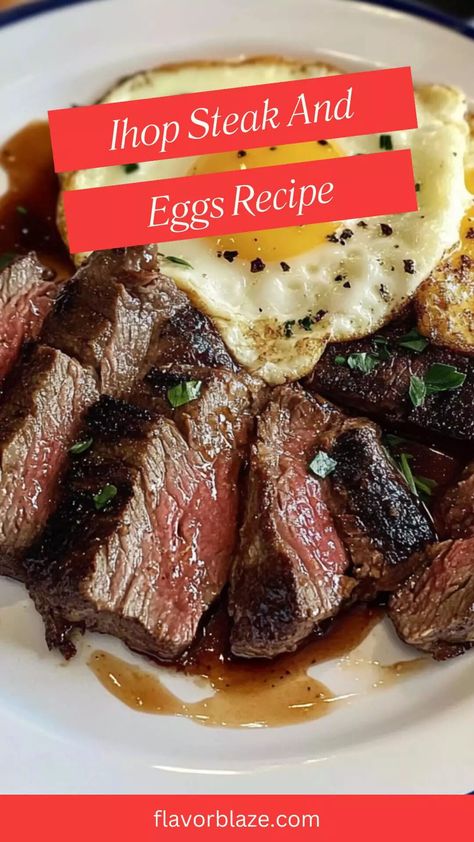 Ihop Steak And Eggs Recipe – Flavor Blaze Crispy Hashbrowns, Strawberry Syrup, Eggs Recipe, Juicy Steak, Steak And Eggs, Steak Sauce, Grilled Asparagus, Beef Cuts, Sauteed Vegetables