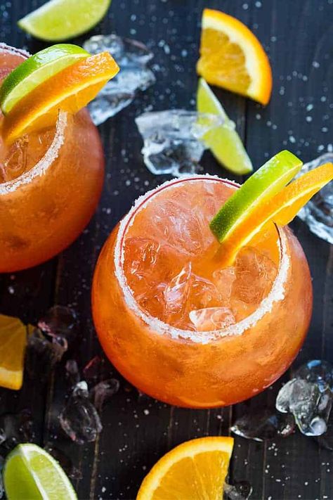 Sunrise Beer Margaritas | The Blond Cook Beer Margarita Recipe, Beer Margaritas, Beer Margarita, Easy Margarita Recipe, Frozen Limeade, Booze Drink, Easy Margarita, Special Drinks, Beer Cocktail