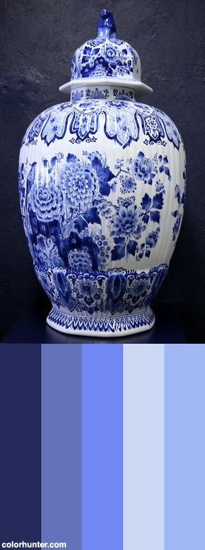 Delft Blue (7) Color Scheme from colorhunter.com 7 Color Palette, Wedding Colors Blue, Blue Home Decor, Delft Blue, Blue Color Schemes, Blue Colour Palette, Blue China, Blue House, Colour Schemes