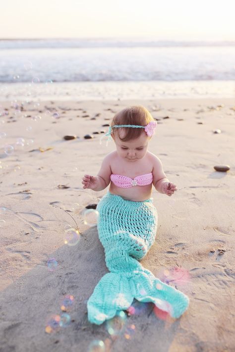 1st birthday photo shoot 1st Birthday Photo, Birthday Photo Shoot, Baby Birthday Decorations, Sea Pictures, 1st Birthday Photoshoot, Mermaid Photos, Mermaid Baby, 1st Birthday Photos, Baby Mermaid