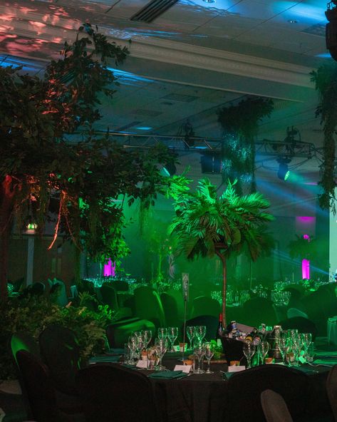 Welcome to the jungle 🌿🌺🌳 Transforming an empty event space into an enchanting rainforest gala - lush green foliage, vibrant florals, towering trees and dark, moody lighting. From rainforest galas to brand activations, we create stunning foliage & floral decor for any occasion! Contact us at info@event-trees.com and chat to our events team 📣 #floralarrangement #eventdecoration #eventdecor #eventinspiration #floraldecor #floraldesign #eventstyling #corporateeventstyling #corporateeventspl... Electric Jungle Party, Rainforest Party, Moody Lighting, Green Event, Rainforest Cafe, Brand Activations, Vibrant Florals, Concert Venue, Jungle Party