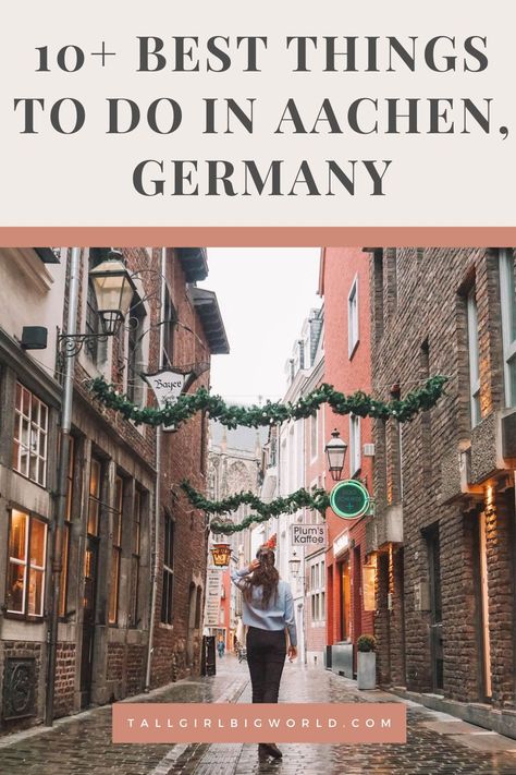 Here are over 10 of the best things to do in Aachen, Germany, particularly if you visit in winter during the Aachen Christmas Markets. free things to do in Aachen | places to visit in Aachen | what to do in Aachen | things to see in Aachen | indoor activities in Aachen | outdoor attractions in Aachen | Aachen travel guide | Aachen travel tips | #Aachen #Germany #traveltips #travelguide Aachen Germany Christmas Market, Germany Cities, Germany History, Traveling Goals, Aachen Cathedral, Germany Travel Destinations, Europe Trips, Aachen Germany, Germany Trip