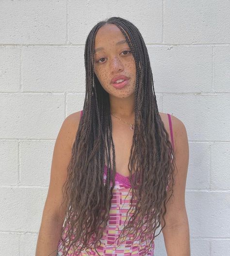 13 Going On 30 Outfits, Salem Mitchell, Faux Locks, Cute Box Braids, Beautiful Black Hair, Cute Box Braids Hairstyles, Micro Braids, Curly Hair Styles Easy, Box Braids Hairstyles