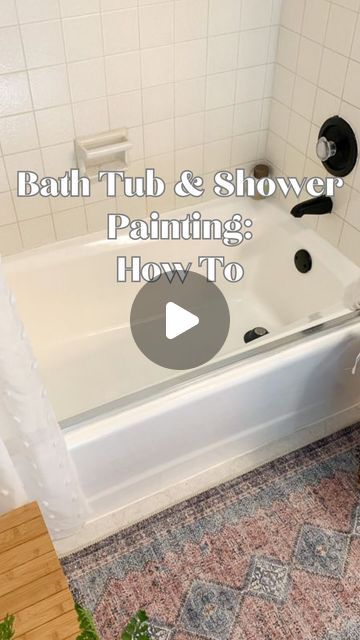 Bre | DIY Home & Crafts on Instagram: "Windows open for this one 🌬️ 🪟   Except for the awful fumes, I have only positive things to say about the Rustoleum Tub and Tile Kit!  I painted my kids’ bath tub almost 3 years ago and am still SO HAPPY with the finish.  This works on showers and tile surrounds, too!  To maintain, clean carefully (I use a microfiber cloth and Mr. Clean concentrate), and make sure you tell everyone in your house NOT to be sloppy with the drain clog remover!  Want to learn more? Comment BLOG and I will DM you the post with the full tutorial. 🛁   #bathroommakeover #bathroomremodel #diyhomeprojects #homeimprovementprojects #tubrefinishing #tilepainting #homediy #rustoleum" Tub And Tile Paint, Kids Bath Tub, Tub Surround Ideas, Positive Things To Say, Paradise Decor, Bathtub Painting, Tub Paint, Tub Refinishing, Tub And Tile