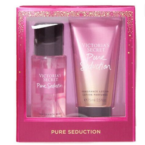 Victoria’s Secret Pure Seduction Body Spray Gift Set. Brand New Still In Box. Victoria Secret Perfume Body Spray, Victoria Secret Body Spray, Pure Seduction, Victoria Secret Lotion, Mini Fragrance, Ig Photos, Victorias Secret Set, Victoria's Secrets, Perfume Body Spray