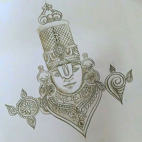 Sri Srinivasa govinda... Govinda Drawing, Balaji Sketch, Perumal Drawing, Motivational Love Quotes, Verbal Reasoning, Home Cooking Recipes, Quotes Home, Kerala Mural Painting, Knowledge Quiz