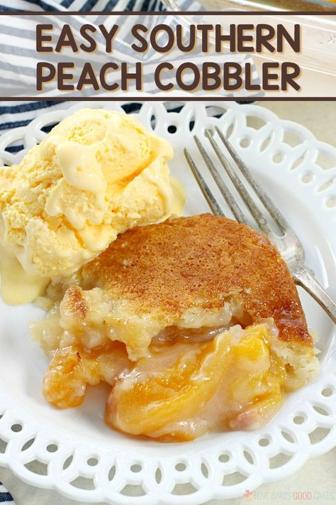 This Easy Southern Peach Cobbler recipe is a must-make dish for your next cookout! Made with @challengebutter #ad #challengebutter #challengecows #challengecreamcheese #madewithchallenge #peach #southernrecipe #cookout #bbq #potluck Peach Crescent Rolls, Easy Southern Peach Cobbler Recipe, Peach Dumplings, Southern Peach Cobbler, Easy Peach Cobbler Recipe, Peach Cobbler Easy, Spend With Pennies, Peach Desserts, Peach Cobbler Recipe