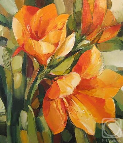 Orange And Yellow Painting, Orange Flowers Painting, Negative Watercolor, Amanda Richardson, Simple Oil Painting, Acrylic Flower Painting, Fleur Orange, Acrylic Painting Flowers, Floral Oil Paintings