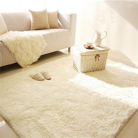 80x120cm Soft Long Plush Shaggy Carpet Area Rugs Slip Resistant Bedroom Living Room Floor Mat Doormats Area Rug Dining Room, Rugs Slipping, Carpets For Kids, Soft Flooring, Bedroom Area Rug, Home Carpet, Fluffy Rug, Grey Carpet, Living Room Flooring