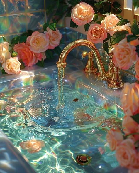 Under Water Aesthetic Wallpaper, Flowers In Bathtub, Underwater Wallpaper Aesthetic, Magical Ocean Aesthetic, Pretty Underwater Wallpaper, Dreamy Mermaid Aesthetic, Pretty Phone Wallpaper, Pretty Backgrounds, Fantasy House