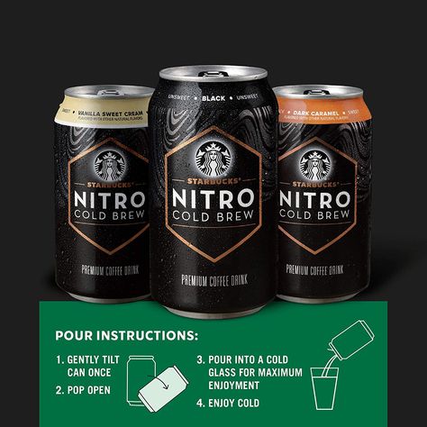 Starbucks Nitro Cold Brew, Vanilla Sweet Cream, Cold Brew At Home, Nitro Coffee, Healthy Energy Drinks, Making Cold Brew Coffee, Nitro Cold Brew, Iced Coffee Drinks, Coffee Syrup