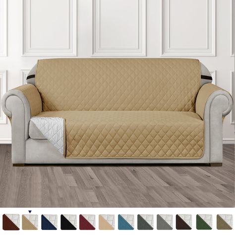 Subrtex Reversible Sofa Slipcover Non-Slip Washable Couch Cover (Oversize Sofa, Sand) - Walmart.com Sofa Covers Online, Quilted Sofa, Slip Covers, Recliner Slipcover, Loveseat Slipcovers, Pet Sofa, Sofa Slipcover, Box Cushion, Types Of Sofas