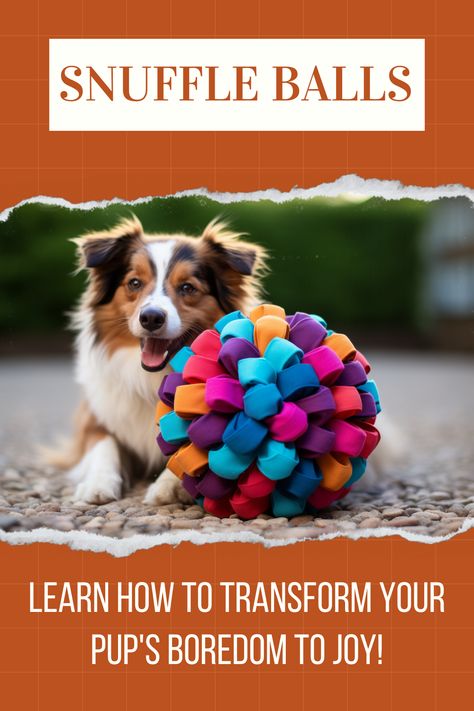 Snuffle Toys For Dogs, How To Make A Snuffle Ball For Dogs, Snuffle Ball For Dogs Diy, Diy Snuffle Ball For Dogs, Animal Enrichment Ideas, Dog Enrichment Ideas Brain Games, Diy Enrichment Toys For Dogs, Dog Busy Toys, Dog Enrichment Toys