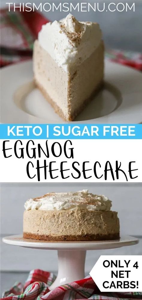 Keto Eggnog, Cake Chorizo, Healthy Low Fat Recipes, Eggnog Cheesecake, Keto Holiday, Keto Christmas, Fat Bomb, Holiday Drink, How To Make Cheesecake