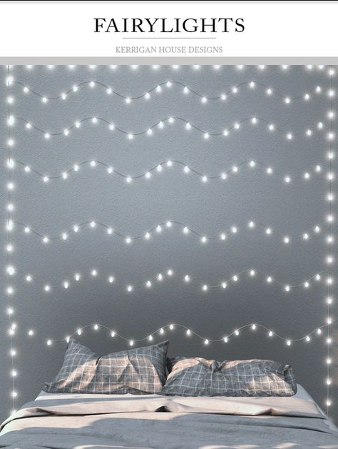 [KHD] Fairylights Set | Kerrigan House Designs on Patreon Sims 4 Cc Furniture Living Rooms, Sims 4 Beds, Die Sims 4, Mod Furniture, Muebles Sims 4 Cc, Play Sims 4, Sims 4 Bedroom, Sims 4 Clutter, Sims 4 House Plans