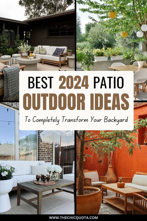 outdoor patio ideas Styling Patio Outdoor Spaces, Neutral Patio Decor Ideas, Modern Patio Decor, Mediterranean Patio Ideas, Garden Hack Ideas, Back Patio Decorating Ideas, Outdoor Living Space Ideas, Garden Ideas Budget Backyard, Outdoor Design Ideas