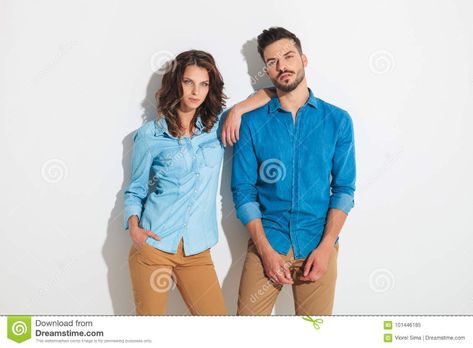 Casual Woman Leaning on Her Man`s Shoulder Stock Image - Image of caucasian, couple: 101446185 Leaning On Shoulder, Lean Men, Photo Poses For Couples, Pose Reference Photo, Fashion Couple, Couple Posing, Pose Reference, Photo Poses, Everyday Fashion