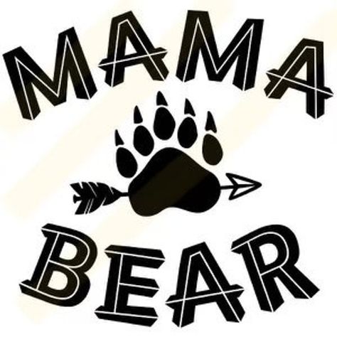 Wilderness Doodles, Mama Bear Decal, Paw Print Decal, Bear Decal, Cricut Supplies, Cricut Images, Momma Bear, Vinyl Ideas, Planner Inspiration