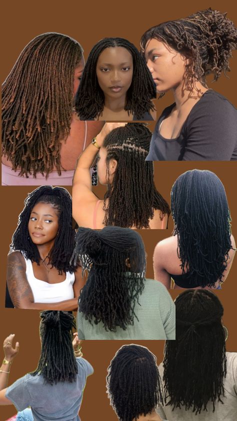 Coil Locs Starter, Loc Cornrows, Sister Locs Hairstyles, Sisterlocks Aesthetic, Sisterlocs Aesthetic, Sisterloc Braid Out, How To Retie Sisterlocs, Microlocs Hairstyles, Sisterlocs Vs Micro Locs