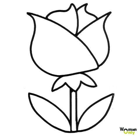 Dibujos de flores para colorear e imprimir gratis Cute Flower Drawing, Rose Coloring Pages, Easy Disney Drawings, Easy Flower Drawings, Coloring Pages Inspirational, Pencil Drawings Easy, Art And Painting, Easy Coloring Pages, Painting Ideas On Canvas