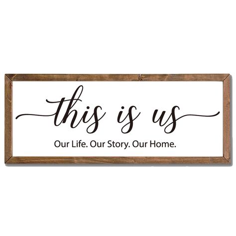 PRICES MAY VARY. 100% WOOD Heartwarming Home Accent: Infuse your space with warmth using this "This is Us" wood-framed wall sign. Measuring 16" x 6.5", it's a charming addition to your home's wall decor, be it in the entryway, bathroom, or laundry room. Rustic Farmhouse Charm: Elevate your interior design with this rustic farmhouse decor. Crafted with a wooden frame, this wall sign adds character and a touch of nostalgia to any space. Quality Craftsmanship, Heartfelt Gift: Built with premium cra Wood Wall Designs, Laundry Room Rustic, Family Wall Sign, Farmhouse Kitchen Signs, Entry Table Decor, Home Entryway, Wood Wall Design, Entryway Signs, Entryway Bathroom