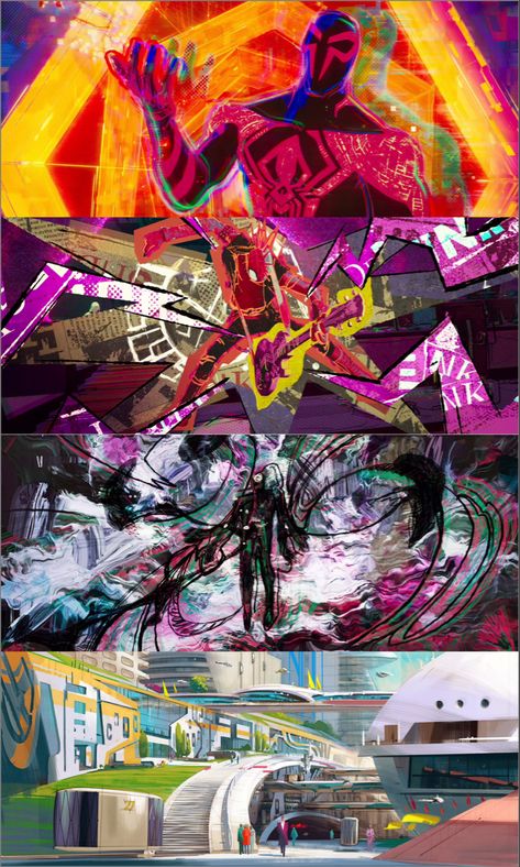 Into The Spider Verse Art Style, Spiderverse Comic Art, Spider Verse Art Style, Across The Spider Verse Art, Spiderverse Art Style, Spiderman Concept Art, Spiderverse Style, Spiderverse Art, Spiderman Spiderverse