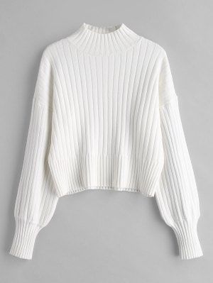 Sweater Neck Design, Whiye Sweater, White High Neck Sweater, Winter Women Sweater, White Knitted Sweater, White Sweater Outfit, Red Pullover, Pullover Outfit, High Neck Sweater