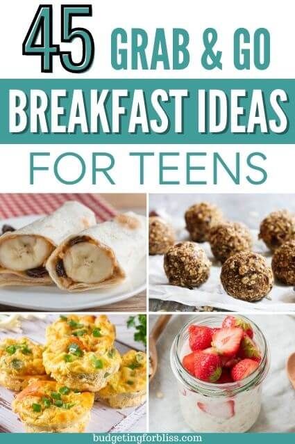 45 Grab and Go Breakfast Ideas for Teens - Budgeting for Bliss Healthy Breakfast For Teens, Breakfast For Teens, Breakfast Ideas For Teens, Fast Healthy Breakfast, Healthy Protein Breakfast, Healthy Breakfast Toast, Breakfast Bars Healthy, Easy And Healthy Breakfast, Healthy Breakfast Sandwich