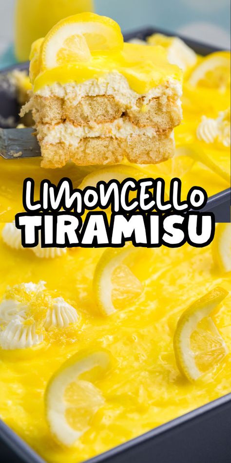 Tiramisu with limoncello flavors Tiramisu Flavored Cake, Limoncello Tiramisu Recipe, Tiramisu Flavors, Limoncello Cake Recipe, Limoncello Desserts, Italian Limoncello Recipe, Lemon Curd Dessert, Limoncello Tiramisu, Limoncello Cake