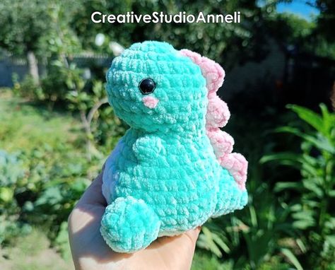 Crochet dinosaur plushie/dino toy/ Crochet animals/ Plushie/ baby toy/ gift for her/ nursery decor/ kawaii/ Christmas gift/ dragon/ mini Crochet toys tutorial #crochettoystutorial #crochet #crochettoy #crochetpattern #crochetpatterns 3.80 Toys Quotes, Dinosaur Plushie, Animal Plushies, Dino Toys, Dinosaur Plush Toy, Butterfly Tutorial, Crochet Cushion Cover, Crochet Dinosaur, Kawaii Christmas