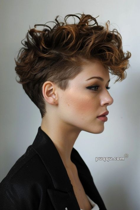 Curly Hair Mohawk, Mohawk Haircut For Women, Blonde Hair Ombre, Pixie Mohawk, Natural Short Hairstyles, Curly Mohawk Hairstyles, Short Hairstyles For Black Women, Mohawk Haircut, Haircut For Women