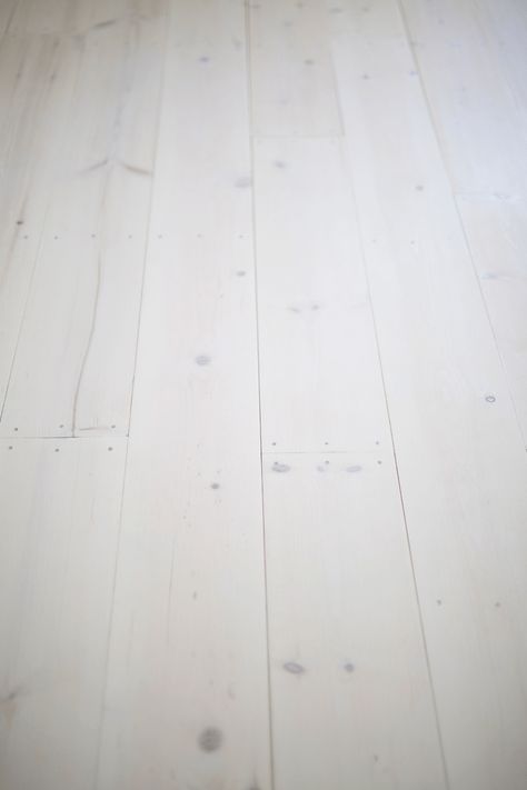 Farmhouse Progress: White Washed Floors - Marshalls Abroad White Washed Pine Floors, Whitewash Wood Floor, White Washed Wood Floors, Historic Airbnb, Whitewashed Floorboards, White Wash Wood Floors, Fir Floors, Wide Plank White Oak Floors, White Oak Wide Plank