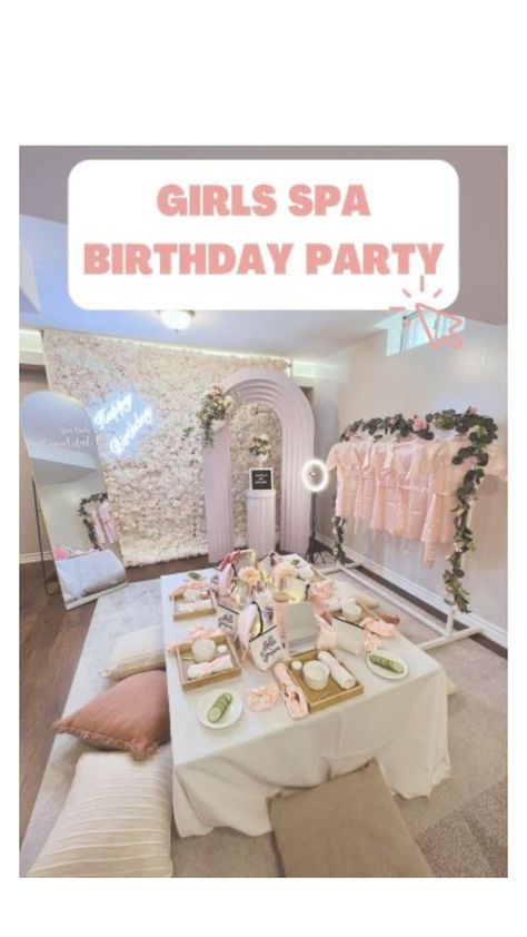 spa Spa Birthday Decorations, Spa Night Party, Spa Party Theme, Spa Sleepover Party, Spa Party Decorations, Spa Day Party, Spa Birthday Party, Slumber Party Birthday, Surprise Birthday Decorations