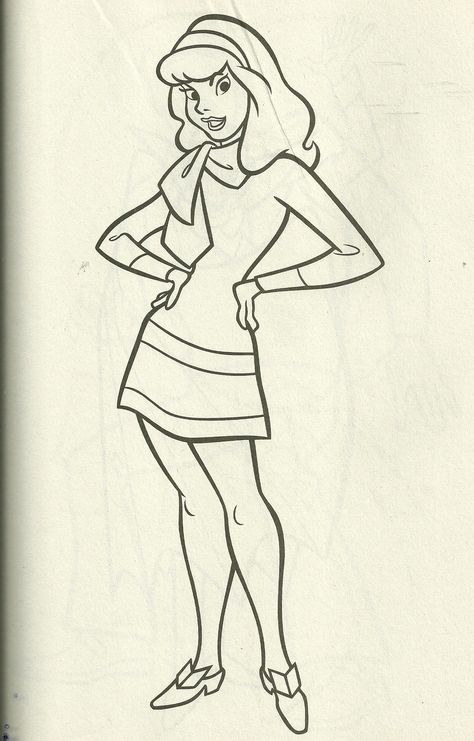 Daphne from scooby doo coloring page How To Draw Scooby Doo Characters, Scooby Doo Sketch, Drawing Scooby Doo, Scooby Doo Daphne, How To Draw Daphne Scooby Doo, Scooby Doo Drawing Pencil, Daphne Blake Drawing, Scooby Doo Drawing Cartoon Characters, Daphne Scooby Doo