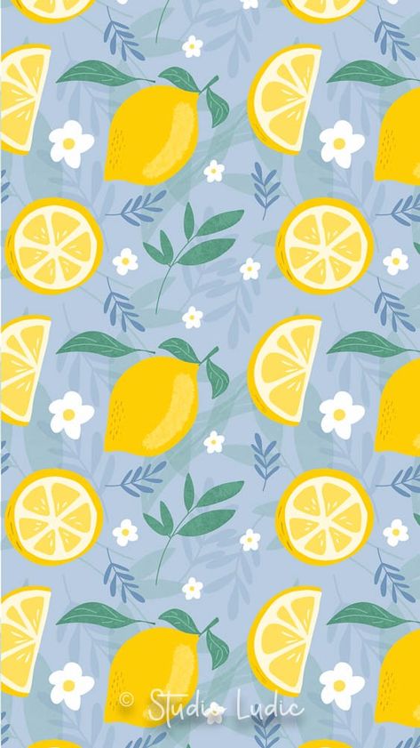 Summer Prints Wallpaper, Summer Wallpapers, Boho Art Drawings, Red Colour Palette, Fruit Wallpaper, Lemon Patterns, Diy Wallpaper, Collage Background, Trendy Wallpaper