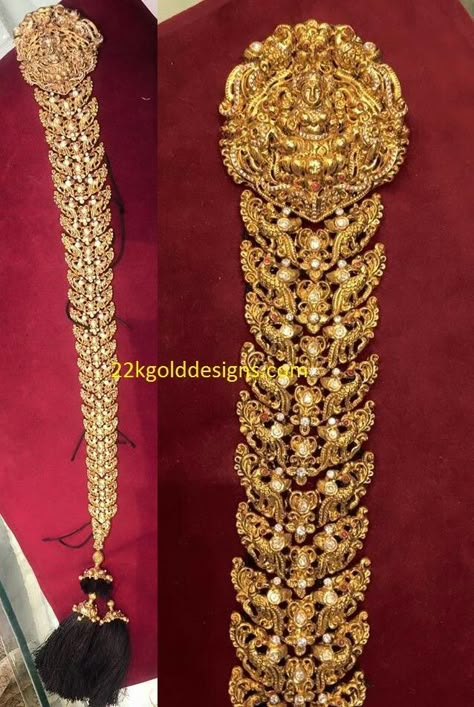 Jada designs Jada Designs Bridal, Jada Designs Gold, Bangaru Jada Designs, Gold Jada Designs With Grams, Jada Gold Design, Gold Jada Designs Indian Weddings, Jada Billalu Gold, Jada Billalu Designs Gold, Jada Billalu Designs