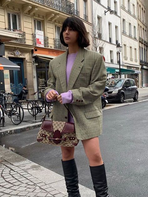 No Pants Outfit, Oversize Blazer, Blazer Outfits Casual, Fall Blazer, Blazer Outfit, All Black Looks, Trending Boots, Fashion People, Todays Outfit