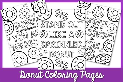 Donuts and kids go together! Grab your favorite donut and some crayons or paints and have fun coloring these donut coloring pages. National Donut Day Activities, National Donut Day Ideas, Donut Day Activities, Donut Theme Classroom, Donut Activities, Coffee Classroom, Cottage School, Coloring Bookmarks Free, Donut Craft