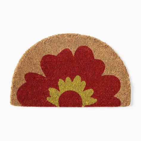 The Best Deals in West Elm’s Sale Section | domino Half Circle Doormat, Doormat Ideas, Fall Doormat, Core Cottage, West Elm Kids, Apartment Rental, Grandma Core, Finnish Design, Furniture Trends