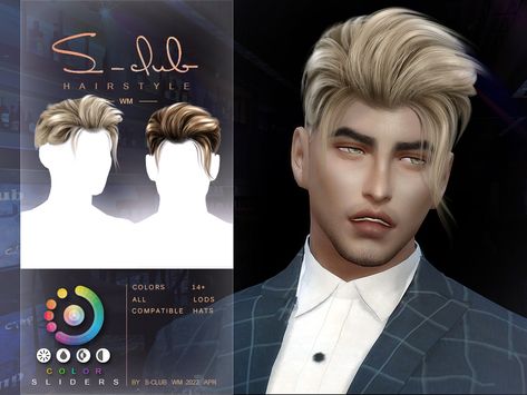 Sims 4 Cc Short Fluffy Hair Male, Short Man Hair, S4cc Hair, Sims 4 Hairstyles, Boys Colored Hair, Ts4 Hair, Sims Poses, Sims 4 Hair Male, 4 Hairstyles