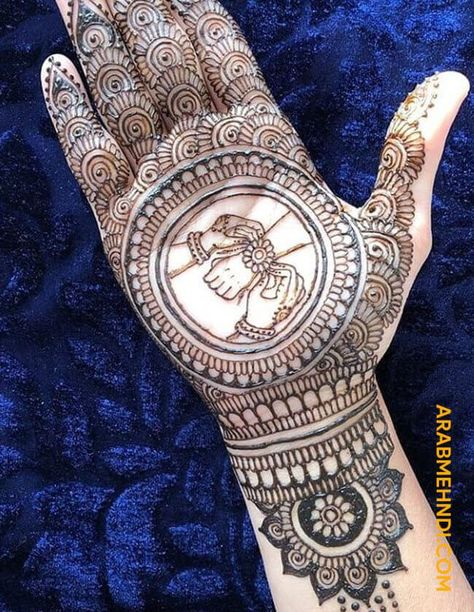 50 Rakhi Special Mehndi Design (Henna Design) - October 2019 Mehendi Designs Latest, Special Mehndi Design, Beautiful Simple Mehndi Design, Short Mehndi Design, Rakhi Special, Simple Mehendi Designs, मेहंदी डिजाइन, Mehndi Designs 2018, Henna Ideas