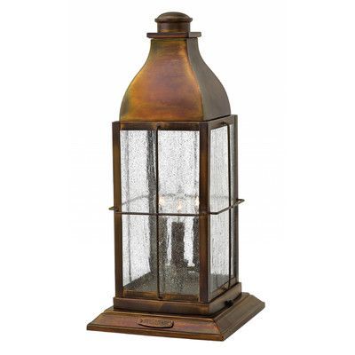 Hinkley Lighting Bingham 3 Light Pier Mount Light Finish: Sienna Hinkley Outdoor Lighting, Pier Light, Post Lanterns, Lamp Post Lights, Gas Lanterns, Post Lighting, Lantern Post, Gas Lights, Led Lantern